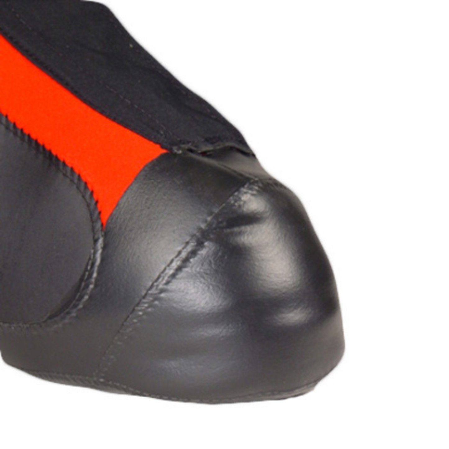 Insulated Forty Below K2 Superlight Boot Cover Black and red front toebox closeup showing protective durable coating