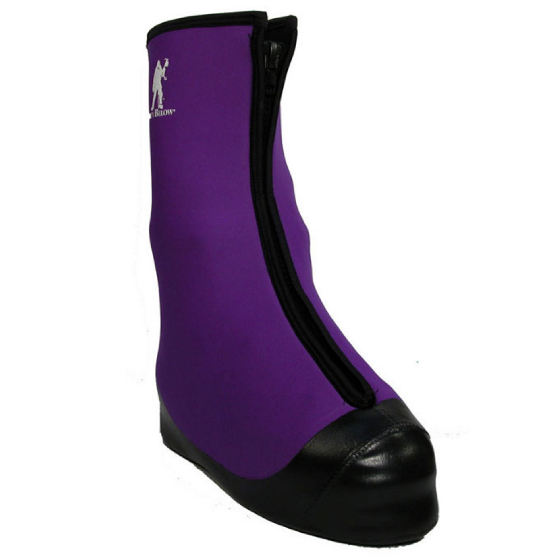 Insulated Forty Below Purple Haze Overboot front view purple with white logo and black sole