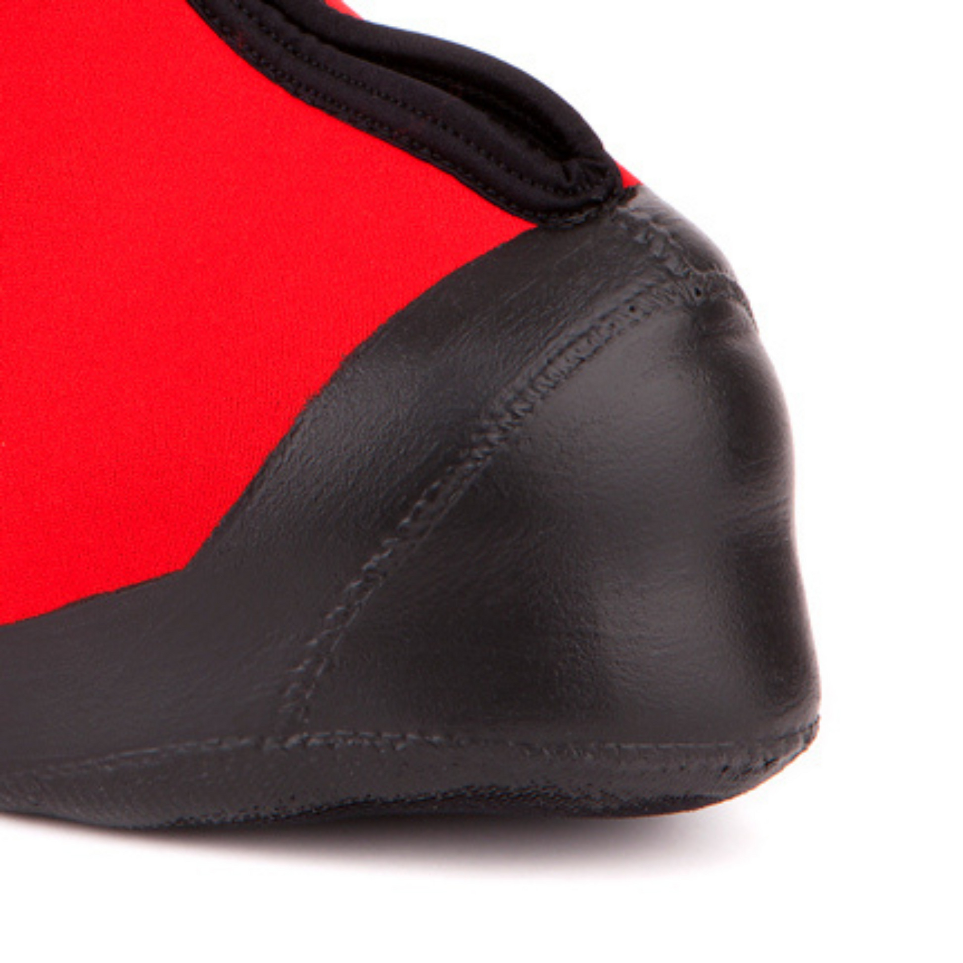 Insulated Forty Below Purple Haze Red closeup on toe showing black protective coating