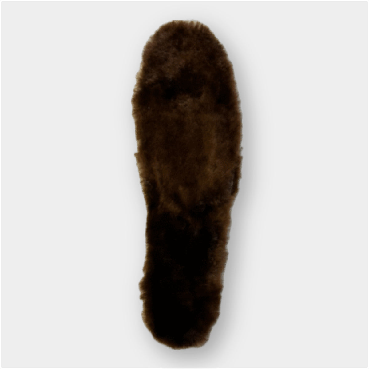 Forty Below Sheepskin insole closeout edition brown fluffy on a plain grey background