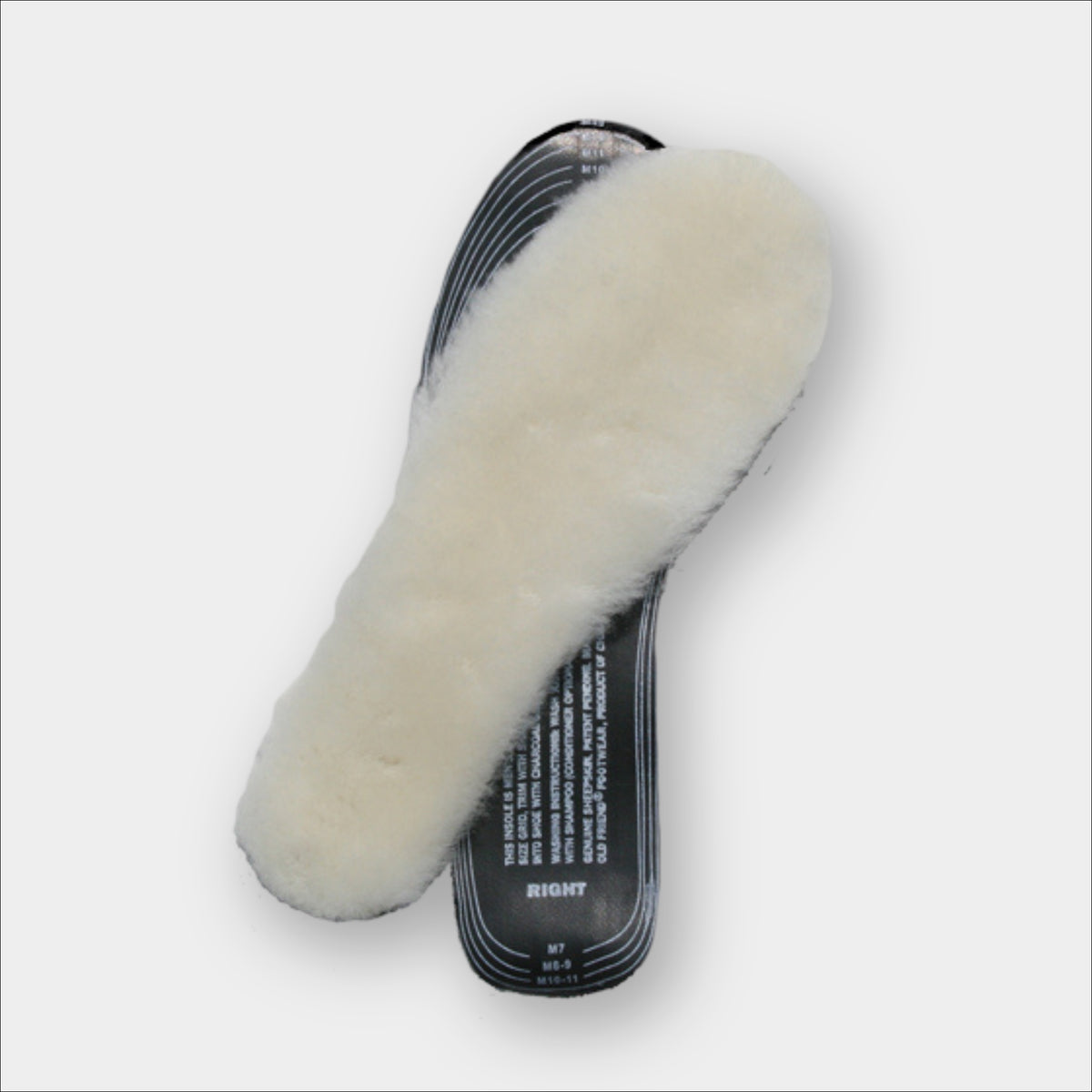 Forty Below sheepskin insoles tan with black bottom fluffy soft top