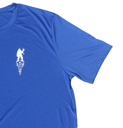 Forty Below athletic T-Shirt short sleeve blue with white logo white background