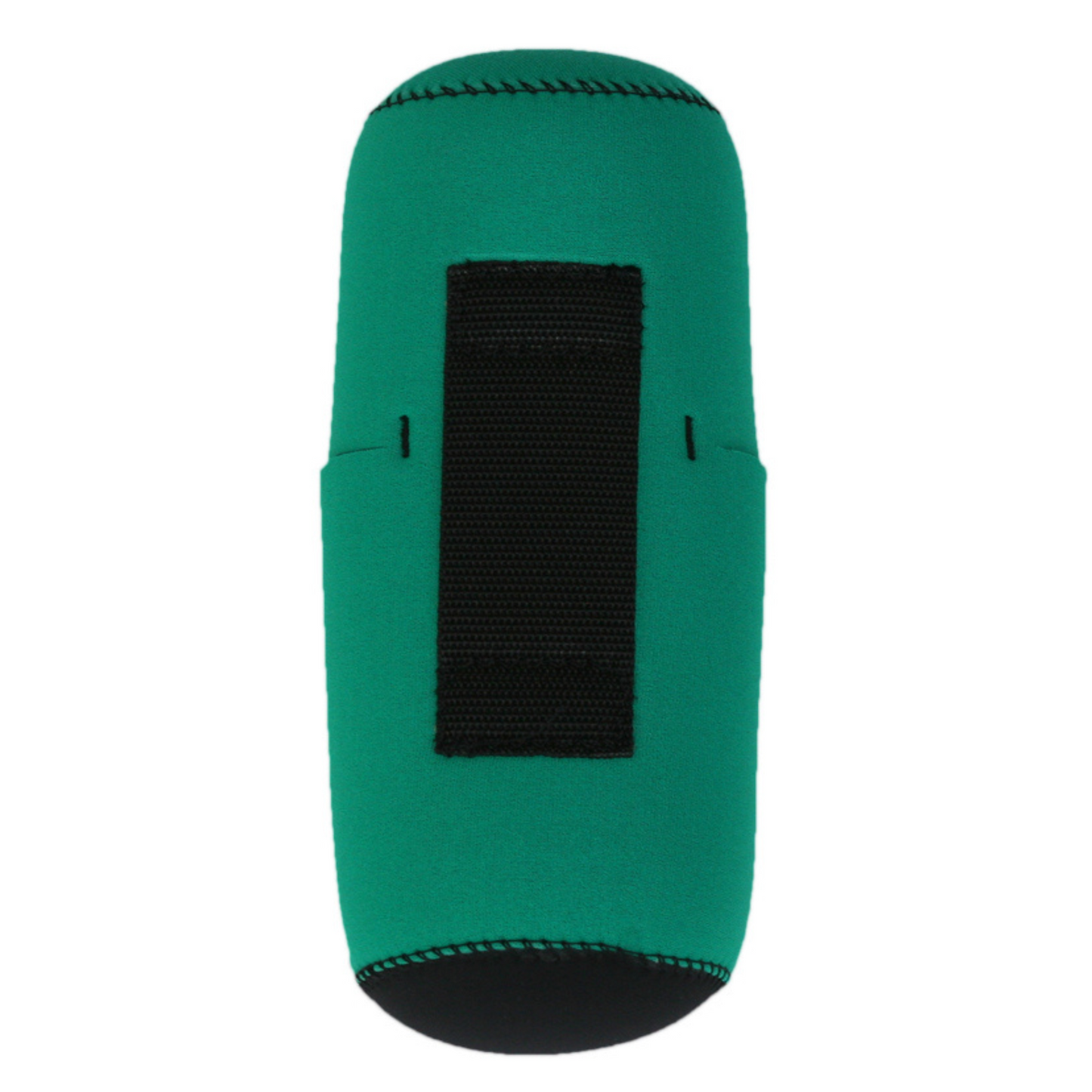 Forty Below 1 L Insulated Bottle Cover Green back  view with black webbing belt loop white background
