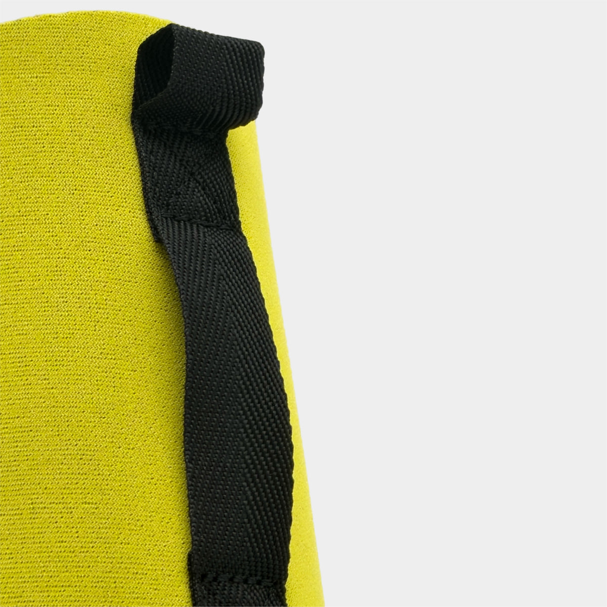 Forty Below Can Covers 16 oz yellow close up of webbing strap on a white background