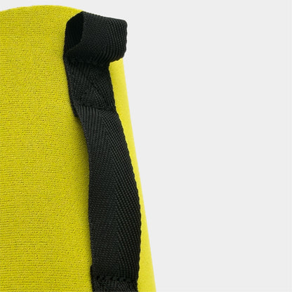 Forty Below Can Covers 16 oz yellow close up of webbing strap on a white background