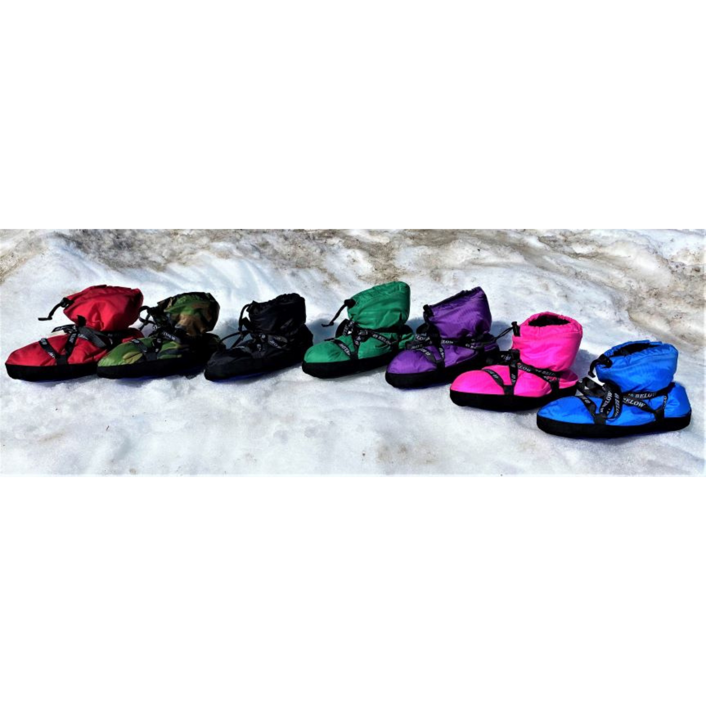 7 Forty Below Insulated Camp Booties in various colors side profile
