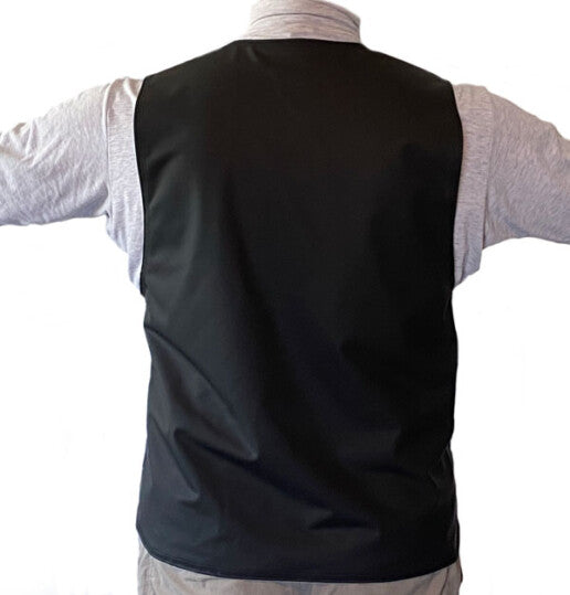 Forty Below Zone Vapor Barrier ZVB Vest showing black backside holds moisture in 