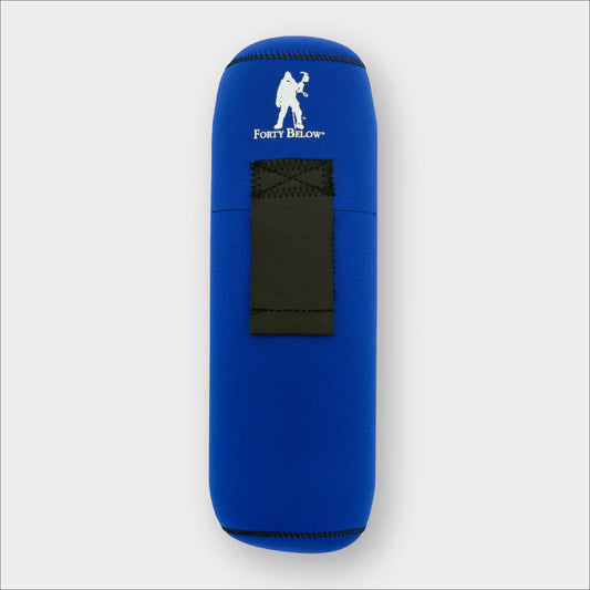 Forty Below Insulated Bottle Boot 48 oz CLR front view with white logo gray background
