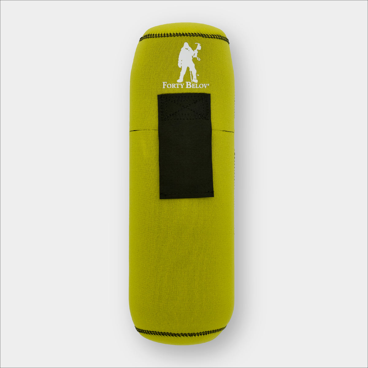 Forty Below Insulated Bottle Boot 48 oz Yellow front view with white logo gray background