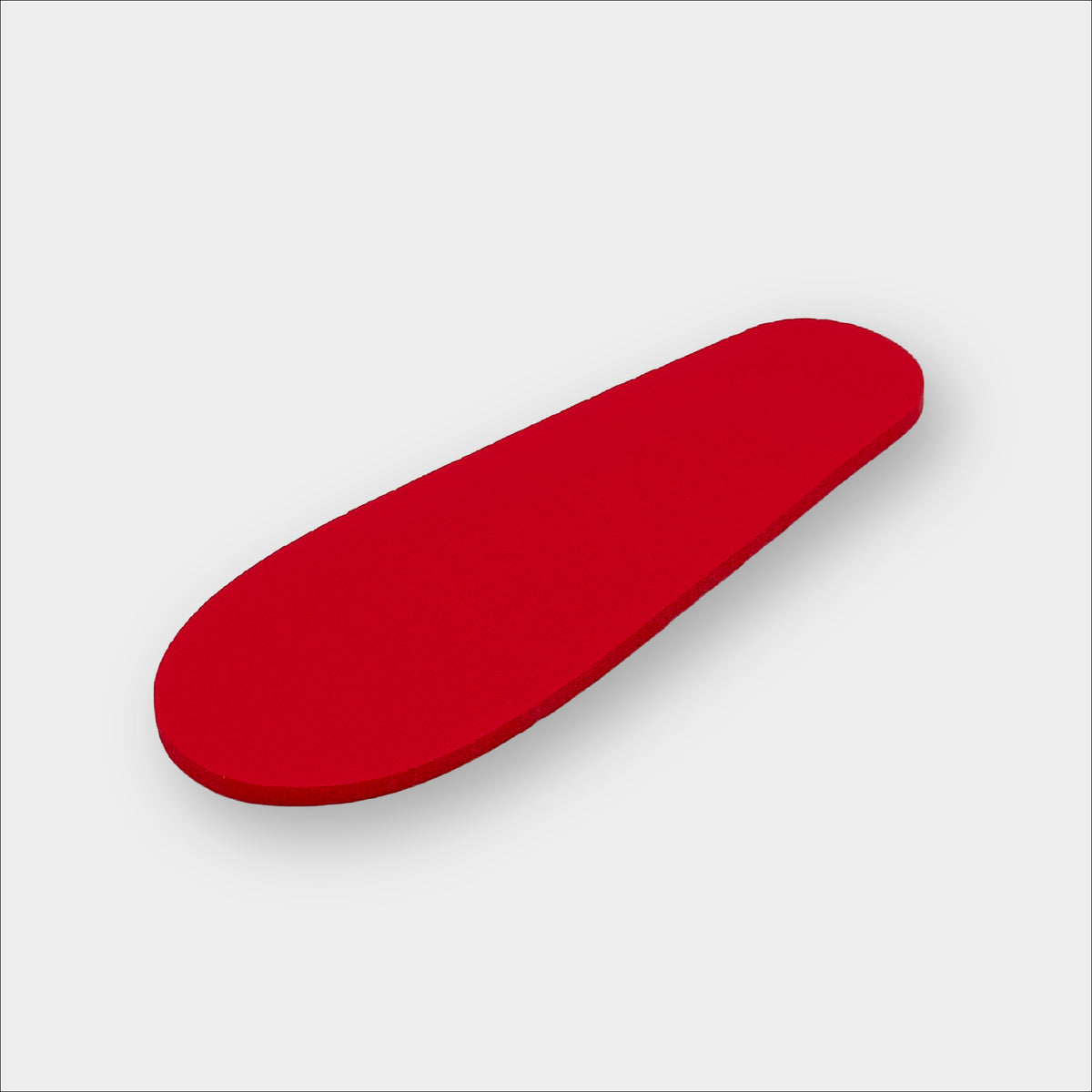Forty Below red foam replacement closed cell foam footbed for forty below camp booties front view on a grey background