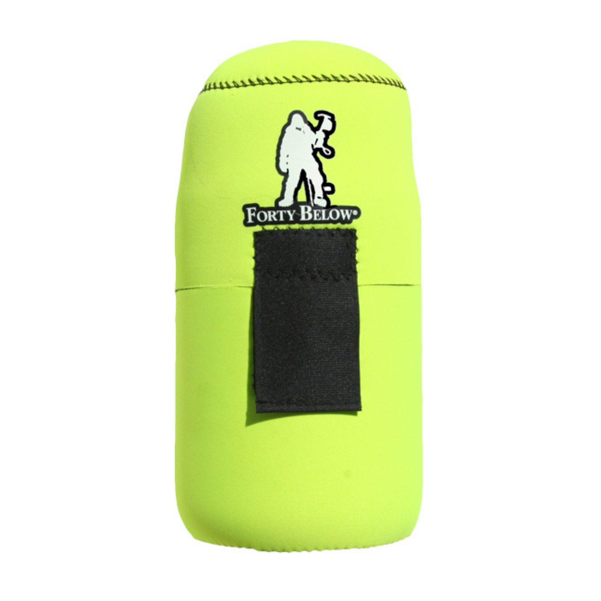 Forty Below 1.5 L Insulated Bottle Cover Yellow front view with white logo white background