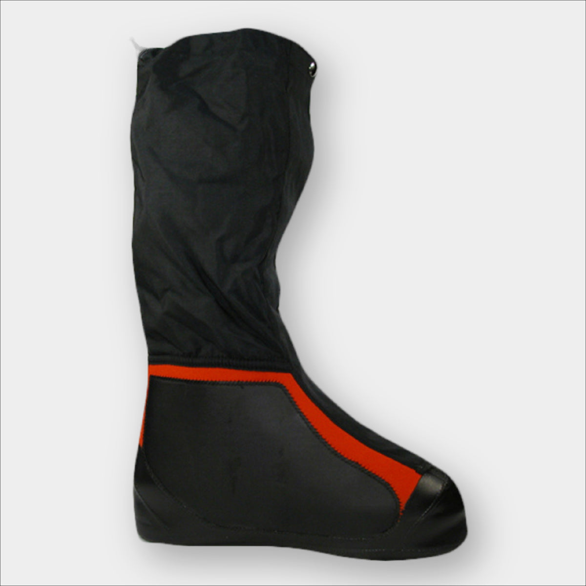 Insulated Forty Below K2 Superlight Boot Cover Black and red other side view showing black protective patch on side