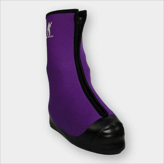 Insulated Forty Below Purple Haze Overboot front view purple with white logo and black sole