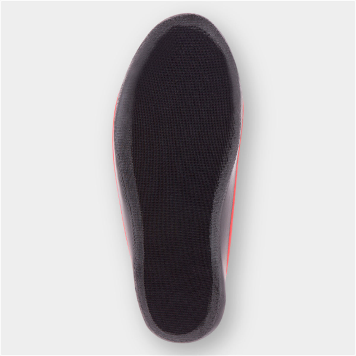 Forty Below Purple Haze Overboot bottom view of black sole white background