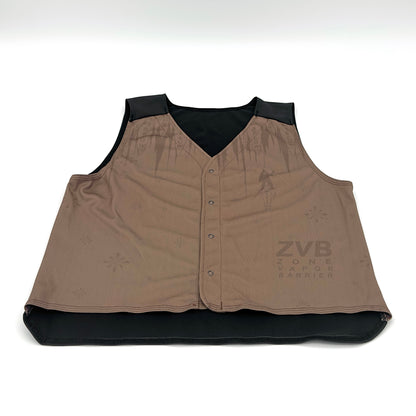 Forty Below Zone Vapor barrier vest brown with black moisture backside on a white background