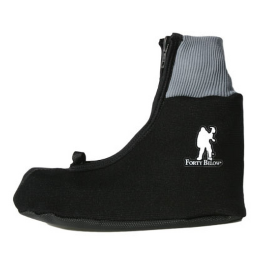 Insulated Forty Below Light Energy Shorty Black with gray top side profile white logo